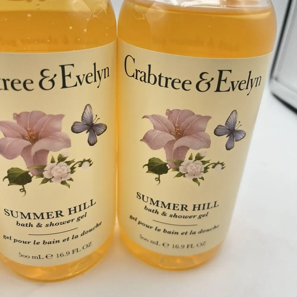 Crabtree & Evelyn Summer Hill Bath & Shower Gel 16.9 fl oz Lot of 3 ~New~